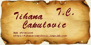 Tihana Capulović vizit kartica
